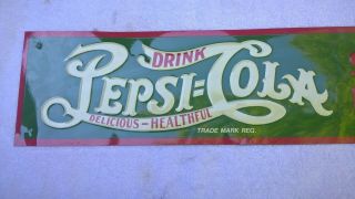 Pepsi Cola Antique Vintage Metal Sign Rare
