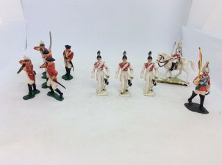 Vintage Toy Soldiers.  Red Coats ? See Details.
