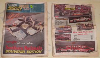 2 Vintage 1985 " National Dragsters " In Good Cond - - Summer Natl`s/southern Natl`s