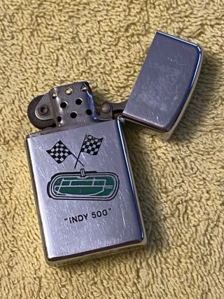 Vintage Zippo Indianapolis Motor Speed Cigarette Lighter Advertising Looks Great