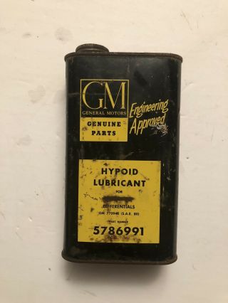 Vintage Gm General Motors Hypoid Lubricant Oil Tin Can