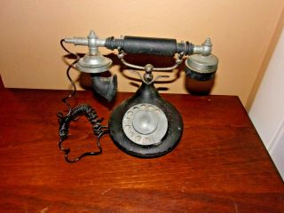 Vintage Telephone Model Display Antique Shabby Old Phone Home Office Decoration
