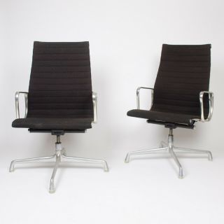 Eames Herman Miller Executive Aluminum Group Desk Chairs W Or W/o Wheels (3x)
