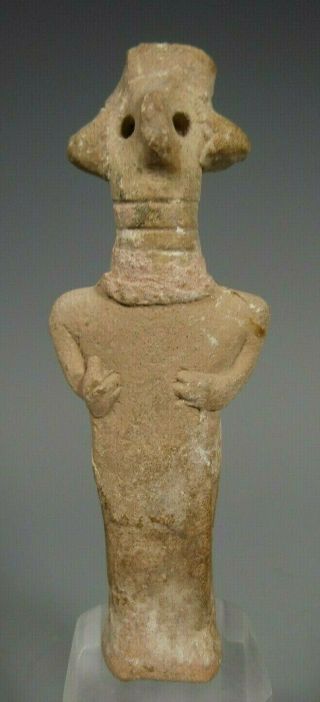 Fine Rare Syro - Hittite Pottery Figure Of The Goddess Astarte Circa 2000 - 1700 Bc