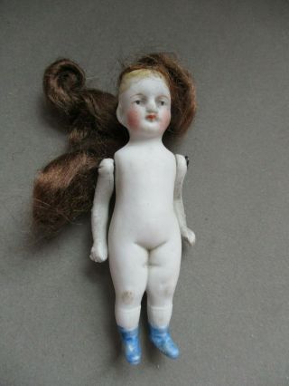 Antique German Bisque Doll W/ Brown Wig 5271 3