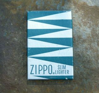 Vintage Adv Departure Ball Bearings NOS Zippo Slim 1610 Cigarette Lighter 2