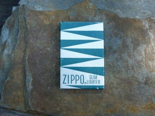 Vintage Adv Departure Ball Bearings NOS Zippo Slim 1610 Cigarette Lighter 3