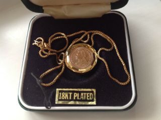 Joblot Of Vintage And Cufflinks Plus 18ct Plated Gold Victoria Coin Pendant