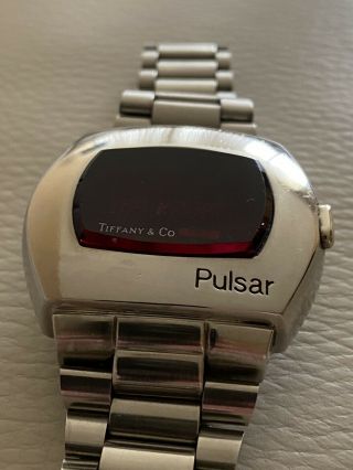 Vintage Pulsar P2 Led Watch Stainless Steel Time Computer James Bond,  Tiffany Co