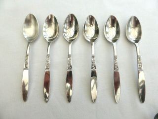 Set Of 6 X Vintage Silver Plated De Montfort Grace Coffee Spoons 1530662/668