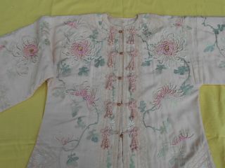 Antique Qing dynasty Chinese Embroidered Silk Robe hand embroidery 2