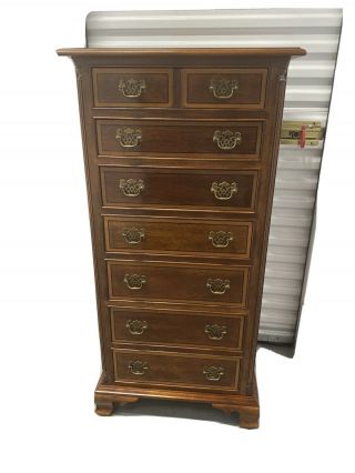 Leopold Stickley L.  & J.  G.  Banded Inlay Lingerie Dresser Chest Of Drawers