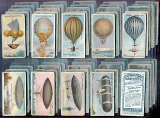 Tobacco Card Set,  Wd & Ho Wills,  Aviation,  Aeroplane,  Plane,  Aircraft,  1910