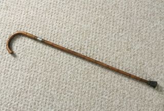 Vintage Curved Wooden 31” Walking Stick Cane Classic Natural Wood