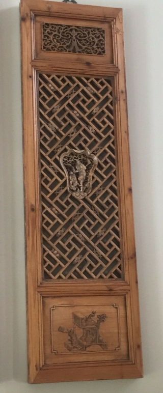 Antique Chinese Qing Dynasty Hand Carved Door Panels One Of A Kind 3