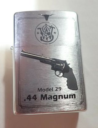 1998 Zippo Lighter Vintage Smith & Wesson Guns Model 29.  44 Magnum Unfired Seal