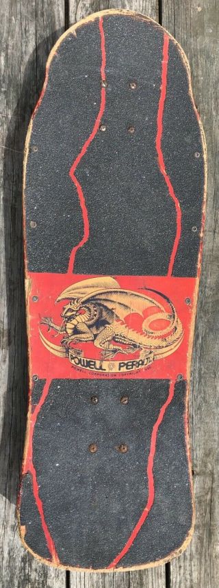 1983 Vintage Skateboard Old School Powell Peralta Tony Hawk Chicken Skull Og