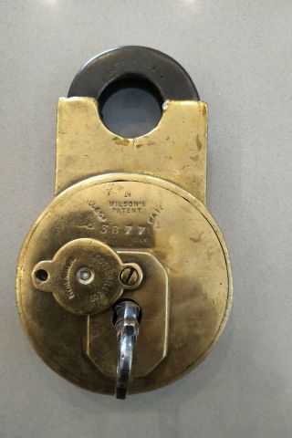 Cotterill Lock Padlock Brass Antique.  (2)