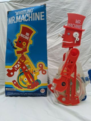 Vintage 1977 Ideal Mr.  Machine Gear Robot Wind - Up Walking Toy