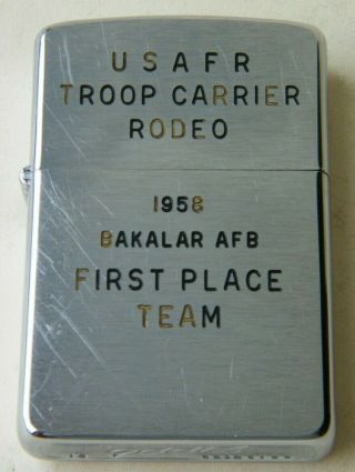 Zippo 1958 Usafr (us Air Force Reserve) Troop Carrier Rodeo Bakalar Afb 1958