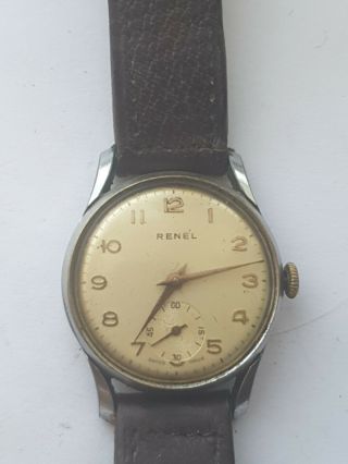 Renel Vintage Quality Mens Wrist Watch Swiss Spear