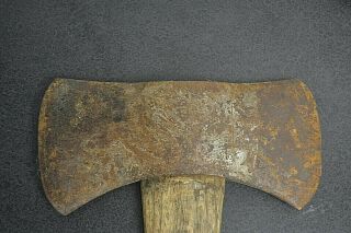 Antique Vintage Kelly Black Raven Double - Headed Embossed Axe Head Ax 3