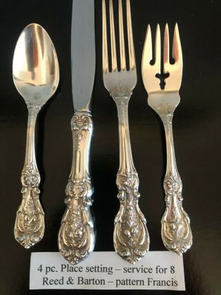 4 Piece Place Setting - - Service For 8 | Reed & Barton | Francis I Pattern