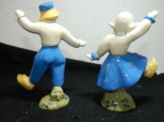 Vintage Ceramic Arts Studio Dancing Dutch Couple Boy,  Girl / Katrinka,  Hans 2