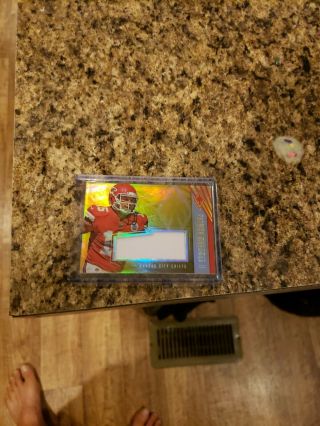 2017 Panini Phoenix Patrick Mahomes Rookie Jersey Card Gold Limited Of 25