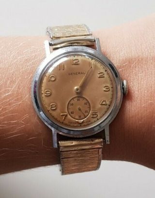 Vintage General Watch 15 Jewels Rare Swiss Made Mechanical Joblot