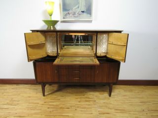 Mid Century Teak Cocktail Cabinet,  Beautility Sideboard Bar