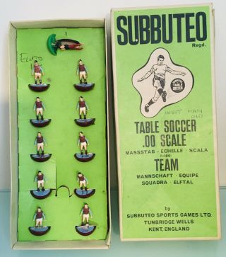 Vintage Subbuteo Table Football - West Ham Set C100 Ref 7 - Aston Villa Burnley