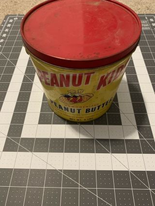 Vintage Peanut Kids Peanut Butter Tin Pail With Lid - Can’t Get Open