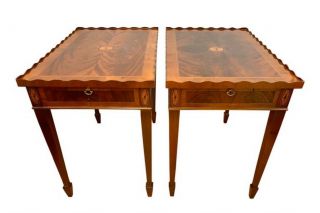 Vintage Matching Mahogany End Tables By Hekman