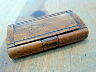 Antique Wooden Snuff Box With A Trick Or Puzzle Opener