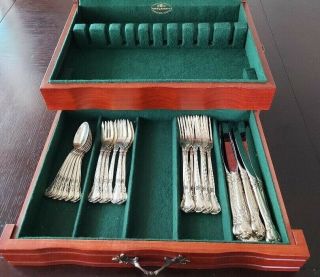 Chantilly By Gorham Sterling Silver Flatware Set (7) 4 Piece Place Setting W/box