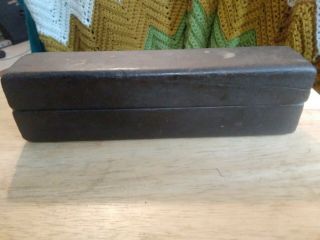 Antique/vintage Sharpening Stone In Wood Box,  2.  5 S,  Handmade Box,  10x3x2.  5
