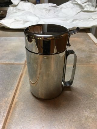 Inox Creamer Pitcher 18/10 Stainless Steel W/lid & Spout Italy Vintage