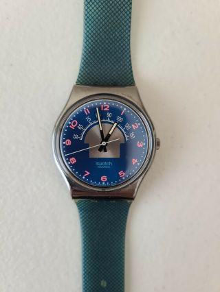 Vintage 1990 Swatch Watch 0271 - P 755 Swiss W/ Band