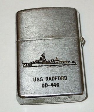 Vintage Navy Prince Lighter Uss Radford Dd - 446 Destroyer Vietnam 1966 - 73