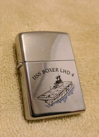 Zippo Lighter Uss Boxer Lhd 4 Aircraft Carrier