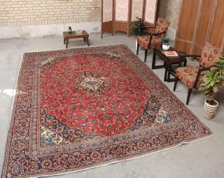 9x12 Oriental Vintage Hand Knotted Traditional Classic Wool Floral Area Rug