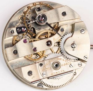 Antique Patek Philippe 34.  5mm Diameter Open Face Pocket Watch Movement