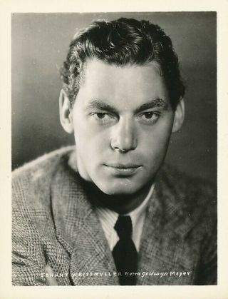 Johnny Weissmuller Vintage 1930s Mgm Studio Snapshot Portrait Photo