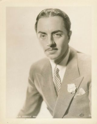 William Powell Vintage 1930s Mgm Studio Snapshot Portrait Photo