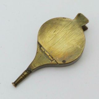 Antique Brass Snuff Box In The Form Of Miniaure Bellows,  19th Century