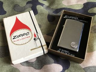 1976 Vintage Zippo Slim Lighter Uss United States Steel Us Steel W/ Box