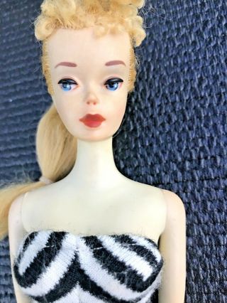 Vintage Blonde Ponytail Barbie Doll 3 / Mattel