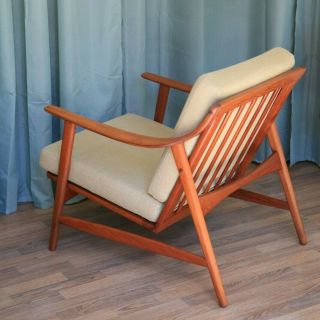 Arne Hovmand Olsen Teak Arm Lounge Chair For Mogens Kold Danish Mid Century