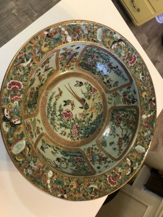 Antique Large Chinese Canton Famille Rose Medallion Bowl